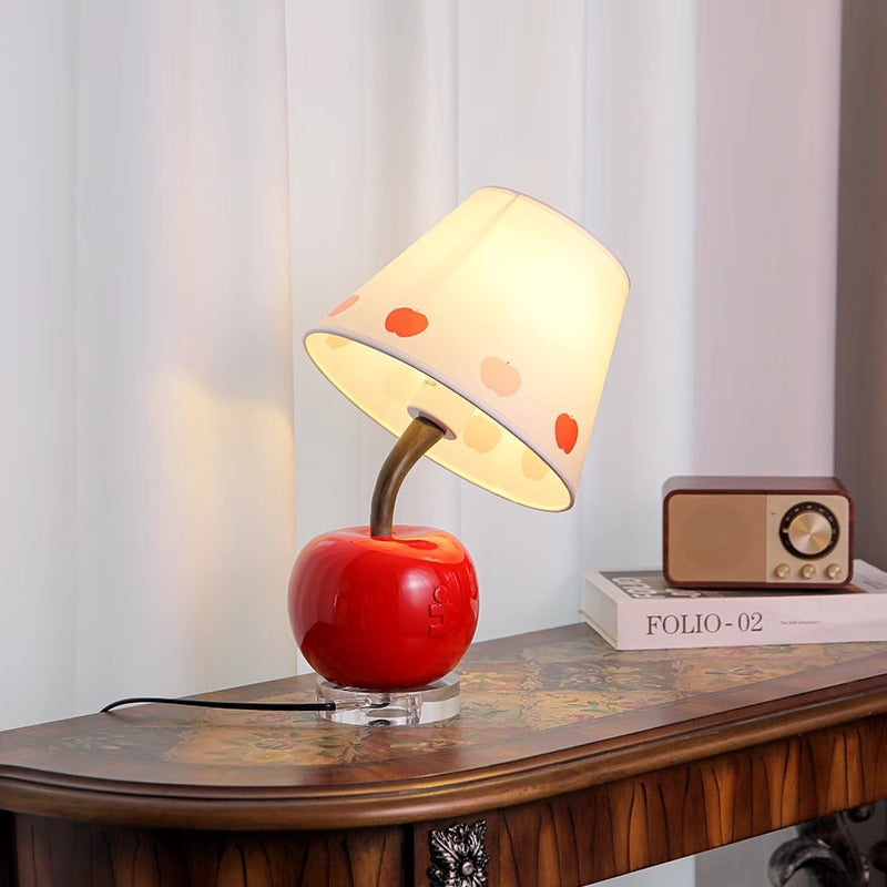 Cute Apple Rainbow Stripe Table Lamp