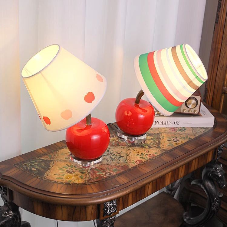 Cute Apple Rainbow Stripe Table Lamp
