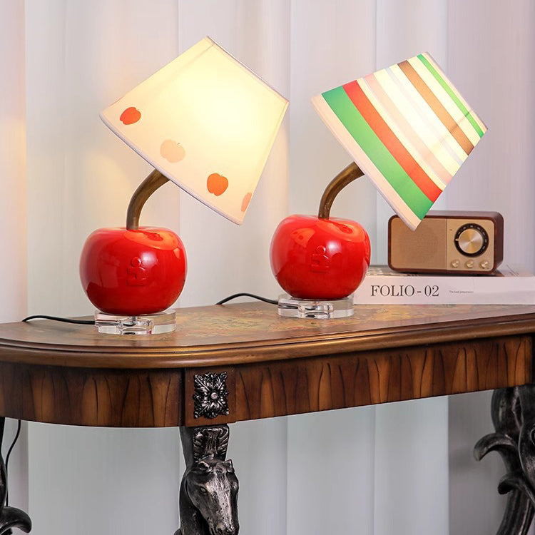 Cute Apple Rainbow Stripe Table Lamp