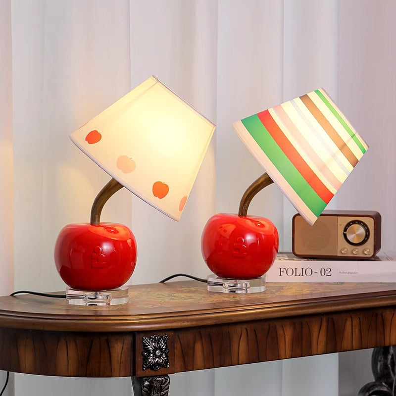 Cute Apple Rainbow Stripe Table Lamp