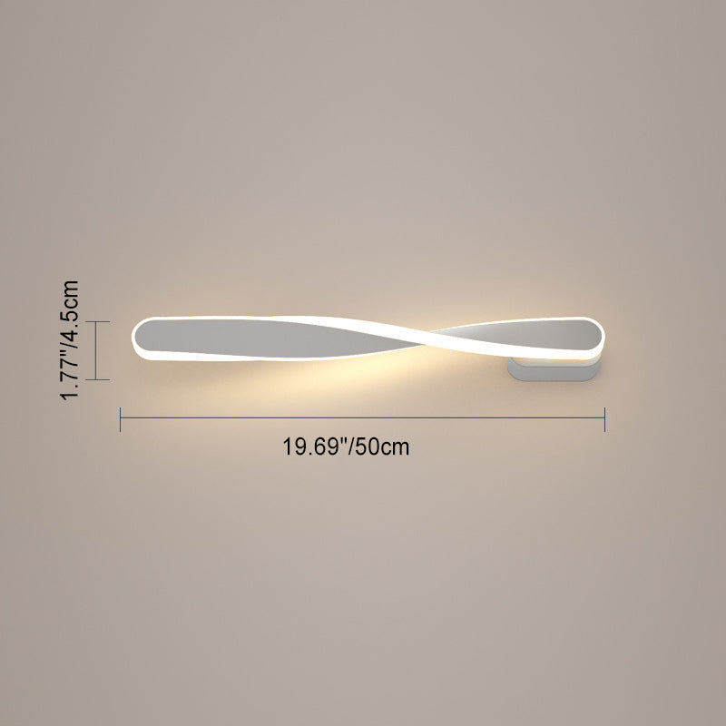 Long Oval Spiral Aluminum Wall Lamp