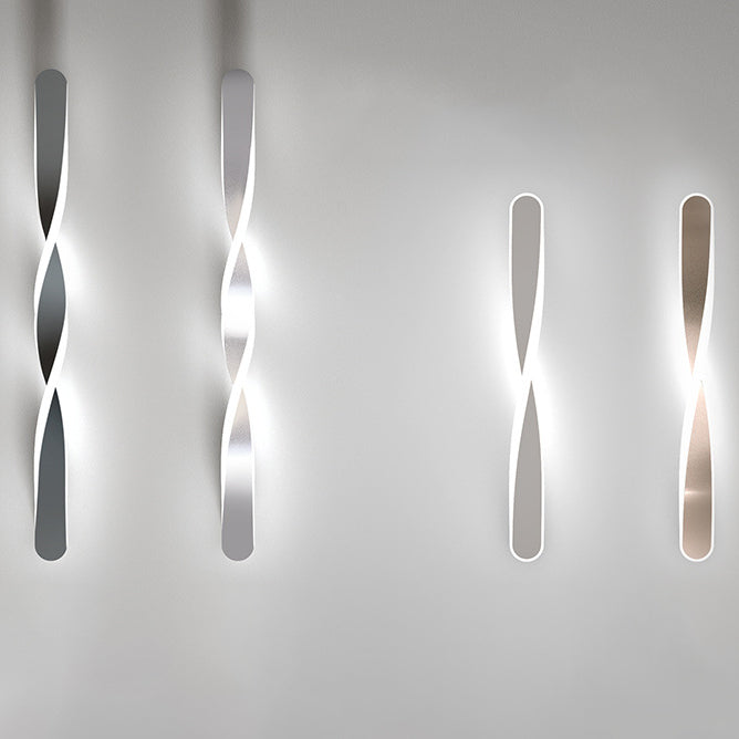 Long Oval Spiral Aluminum Wall Lamp