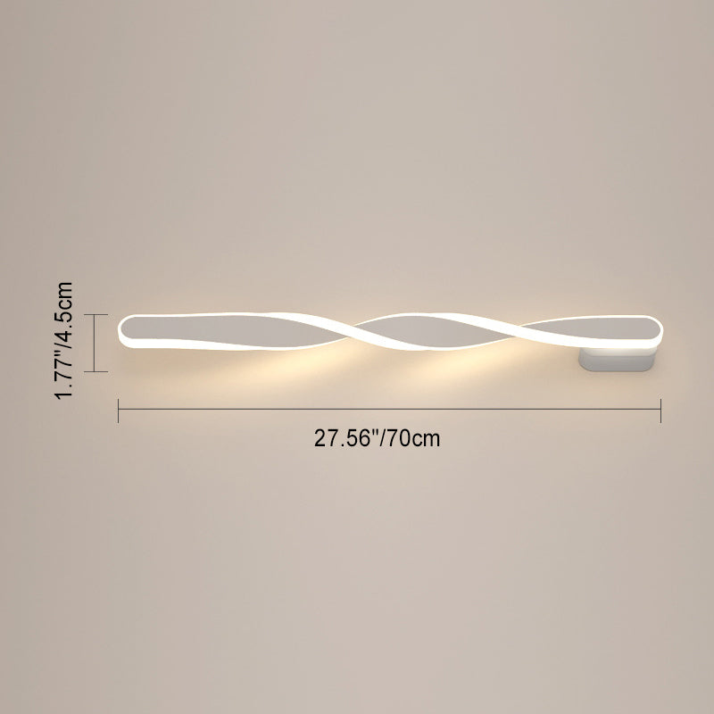 Long Oval Spiral Aluminum Wall Lamp