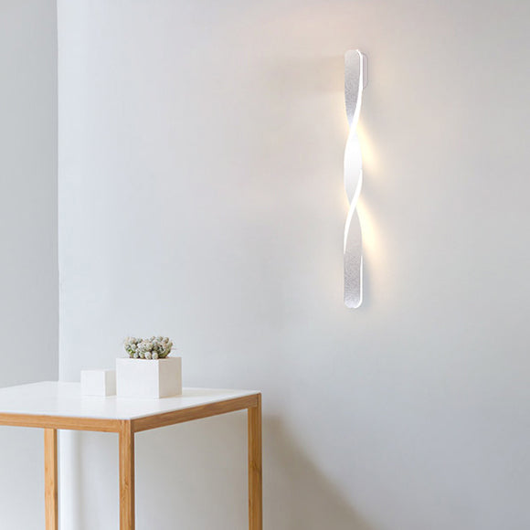 Long Oval Spiral Aluminum Wall Lamp