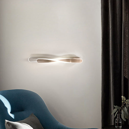 Long Oval Spiral Aluminum Wall Lamp