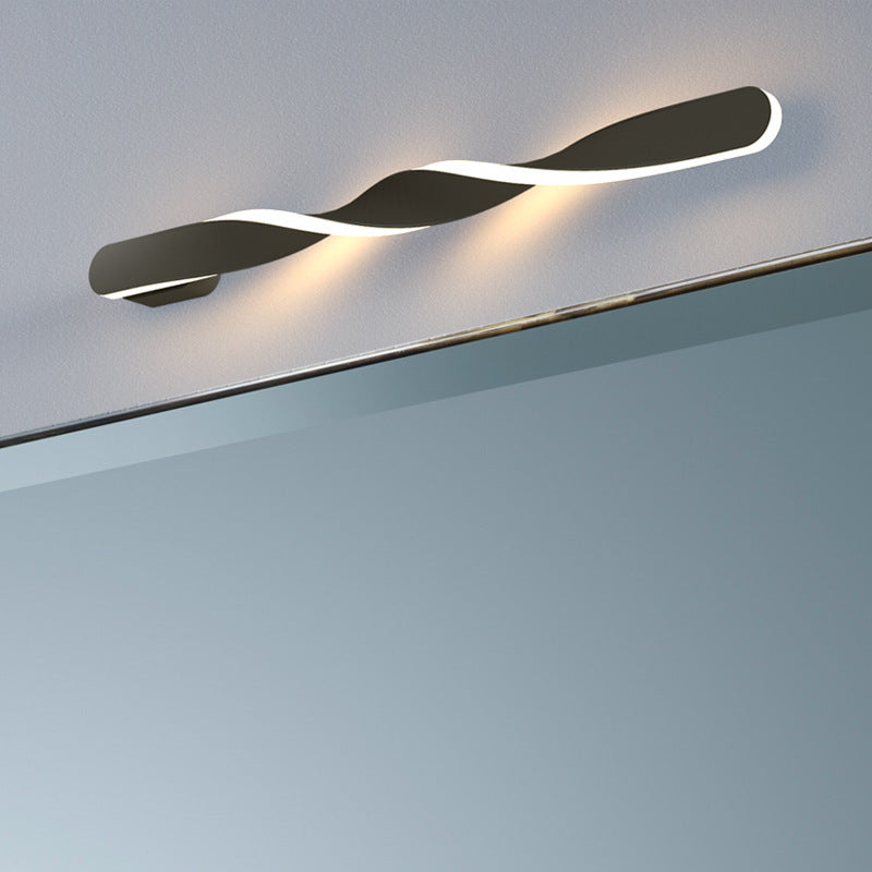 Long Oval Spiral Aluminum Wall Lamp
