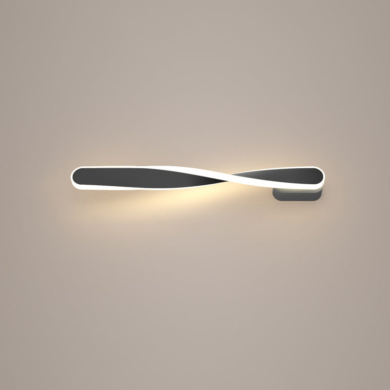 Long Oval Spiral Aluminum Wall Lamp