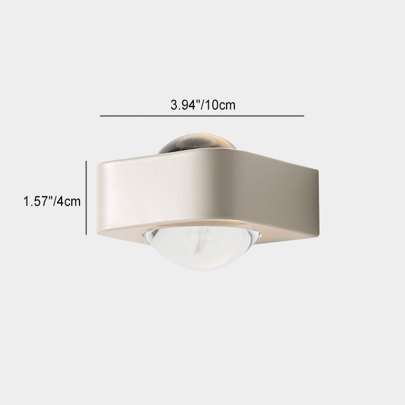 Square Half Round Rounded Wall Lamp