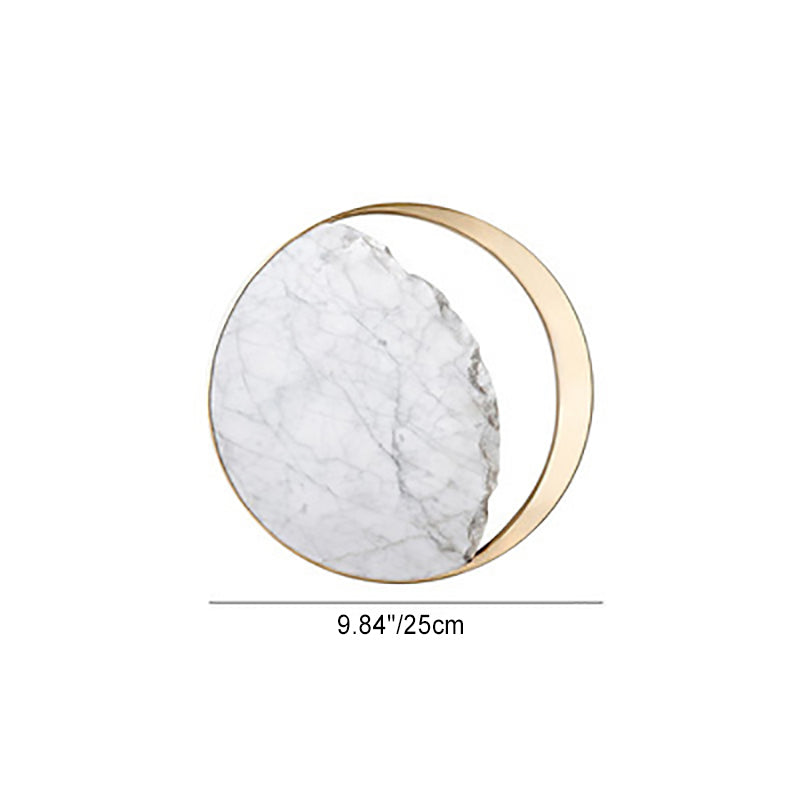 Round Curved Moon Metal 2-Light Wall Lamp