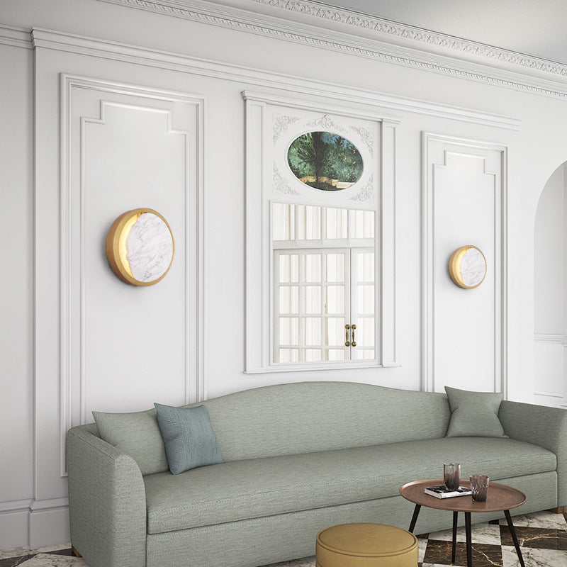 Round Curved Moon Metal 2-Light Wall Lamp