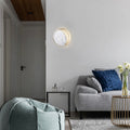 Round Curved Moon Metal 2-Light Wall Lamp