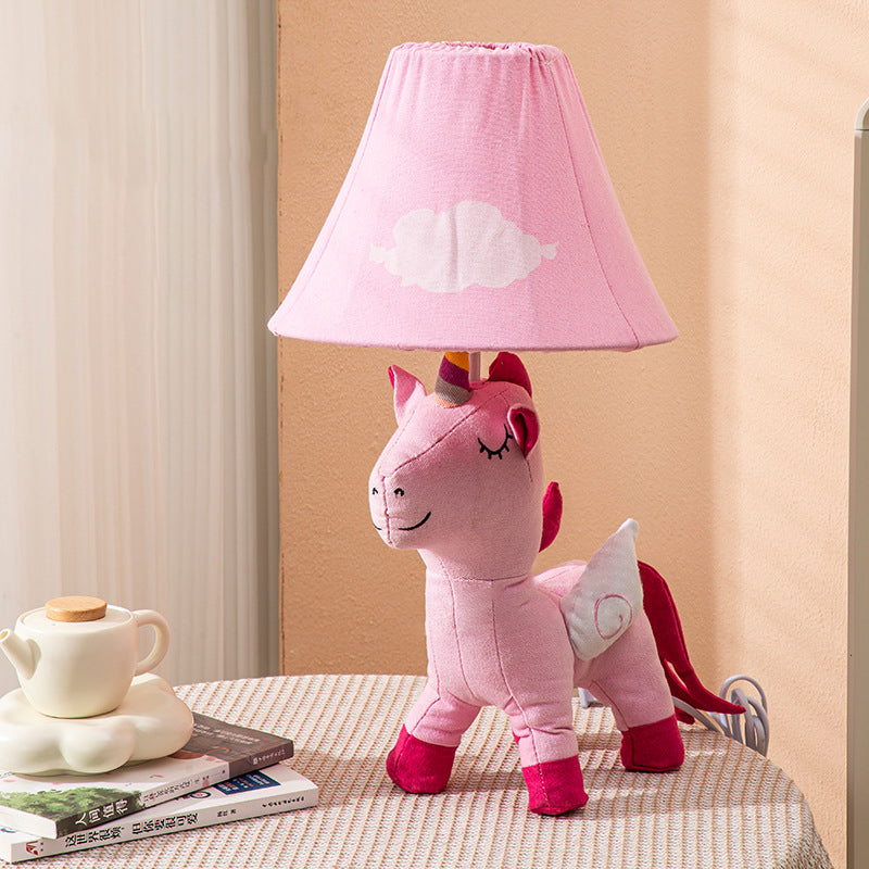 Cartoon Kids Unicorn Round Table Lamp