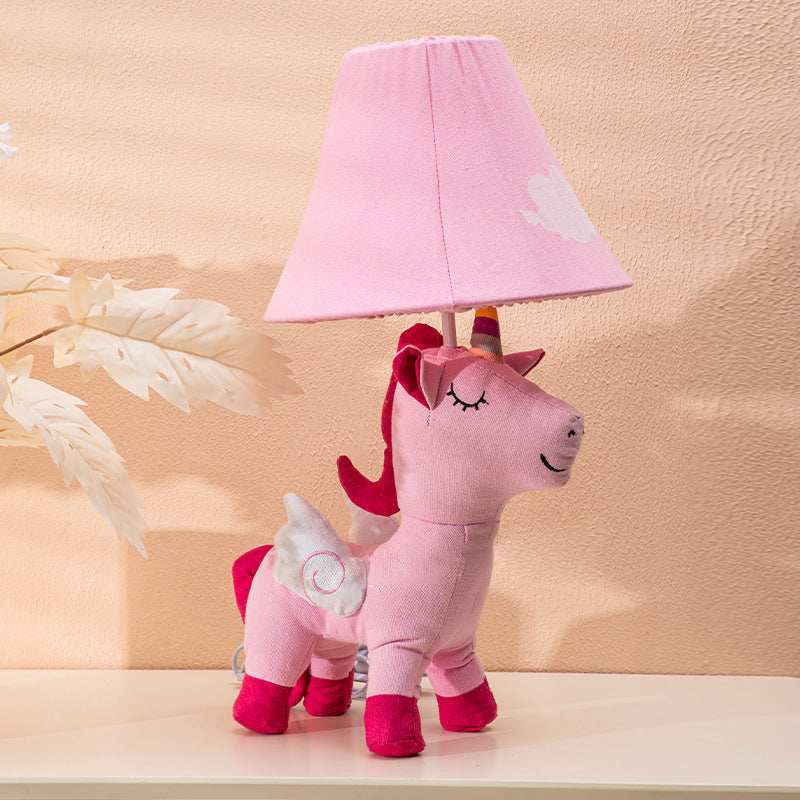 Cartoon Kids Unicorn Round Table Lamp