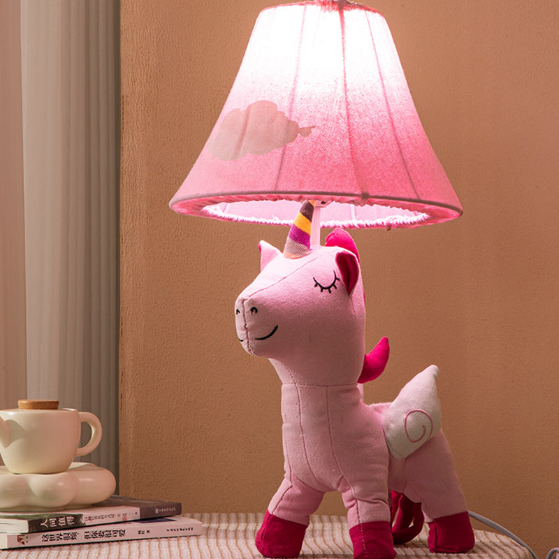 Cartoon Kids Unicorn Round Table Lamp