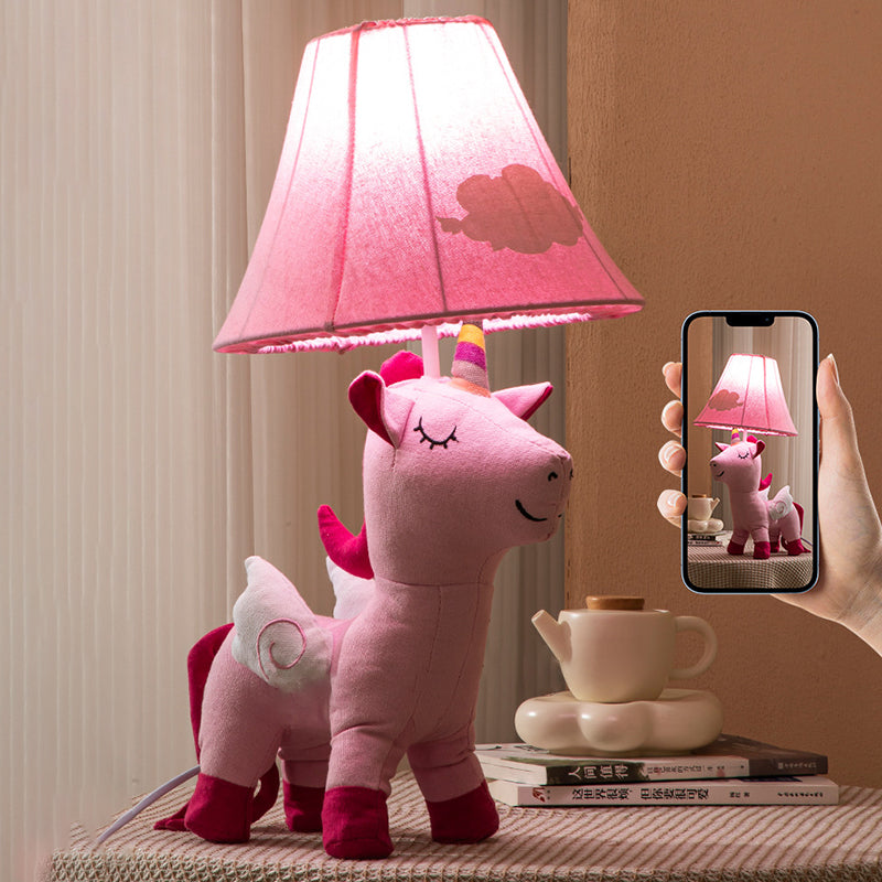Cartoon Kids Unicorn Round Table Lamp