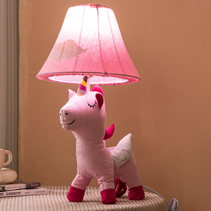 Cartoon Kids Unicorn Round Table Lamp