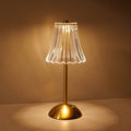 Round Striped Cylinder Semicircle Table Lamp