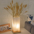 Rectangular Cylinder Hollow Wood Table Lamp