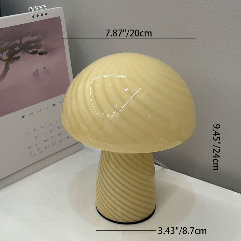 Cylinder Half Round Mushroom Table Lamp