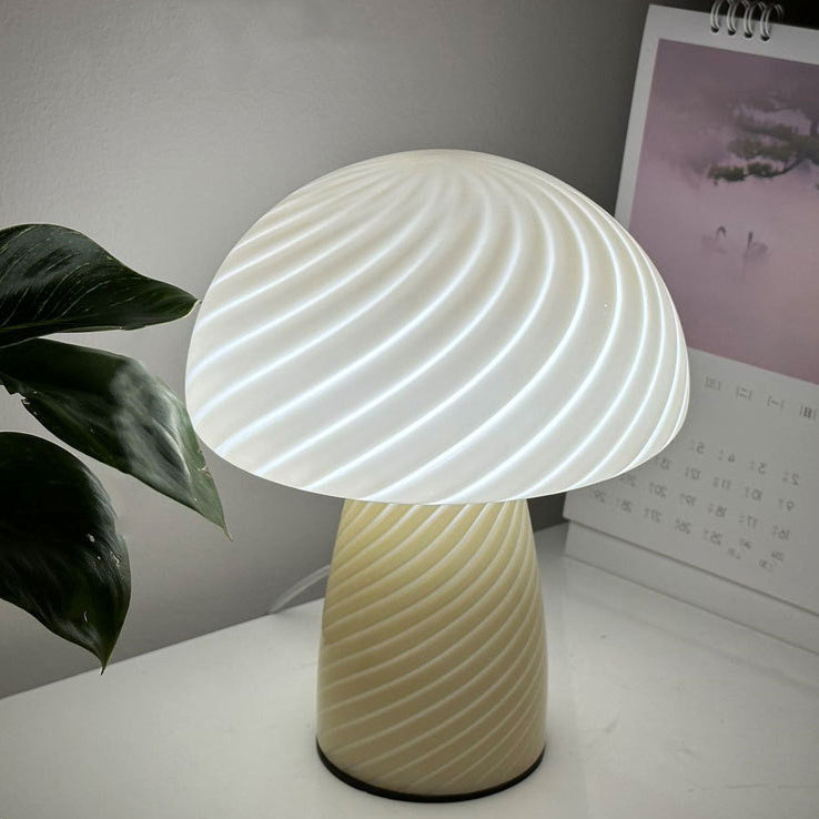Cylinder Half Round Mushroom Table Lamp