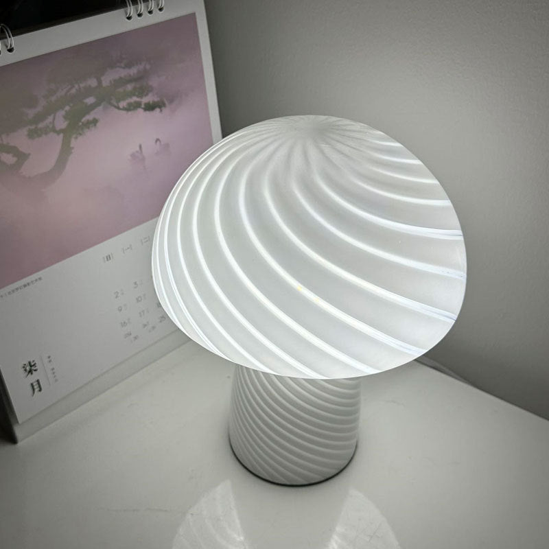 Cylinder Half Round Mushroom Table Lamp