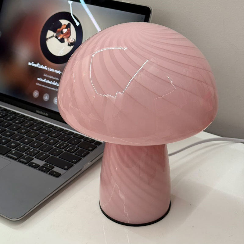 Cylinder Half Round Mushroom Table Lamp