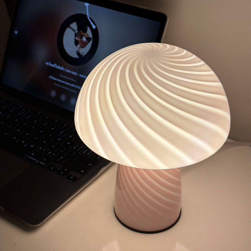 Cylinder Half Round Mushroom Table Lamp