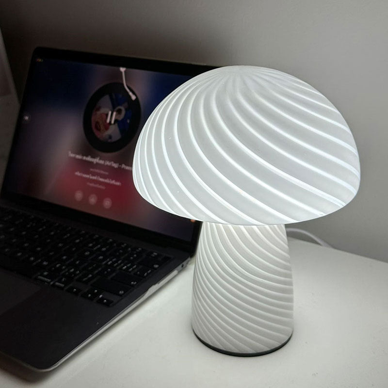 Cylinder Half Round Mushroom Table Lamp