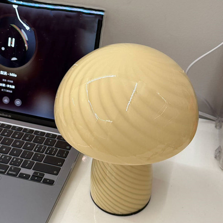 Cylinder Half Round Mushroom Table Lamp