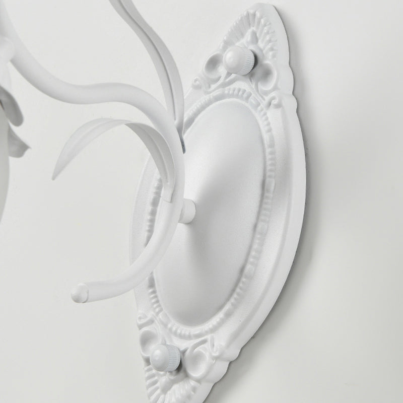 Flower Branch Iron Glass Wall Lamp