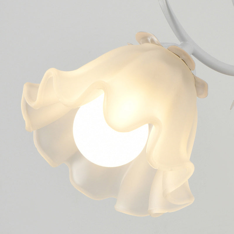 Flower Branch Iron Glass Wall Lamp