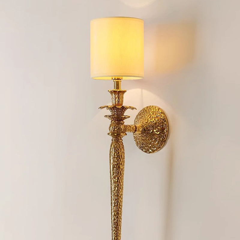 Cylinder Long Leaf Vein Wall Lamp