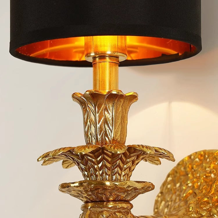 Cylinder Long Leaf Vein Wall Lamp