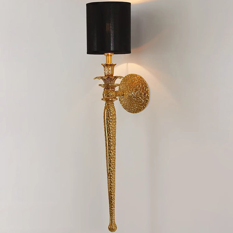 Cylinder Long Leaf Vein Wall Lamp