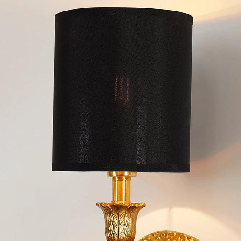 Cylinder Long Leaf Vein Wall Lamp