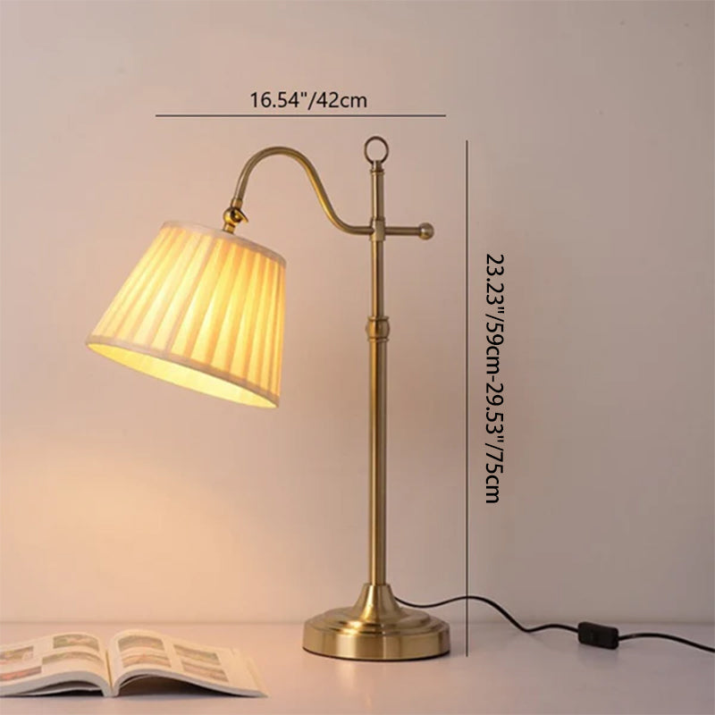 Round Curved Disc Iron Table Lamp
