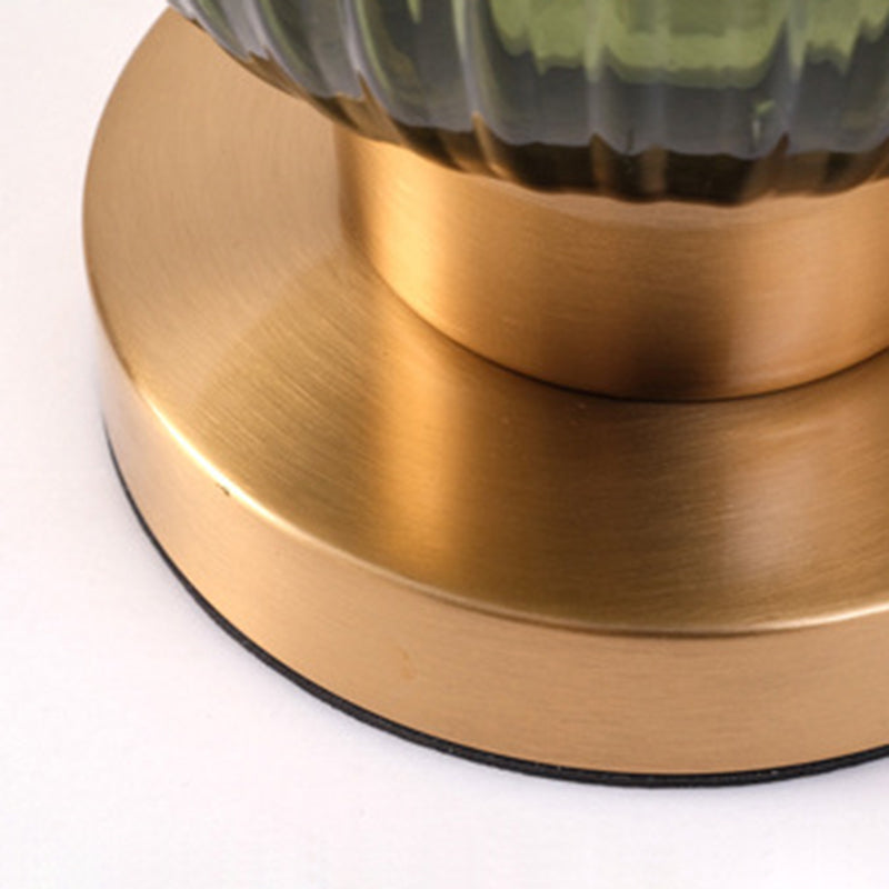 Round Cylinder Striped Iron Table Lamp