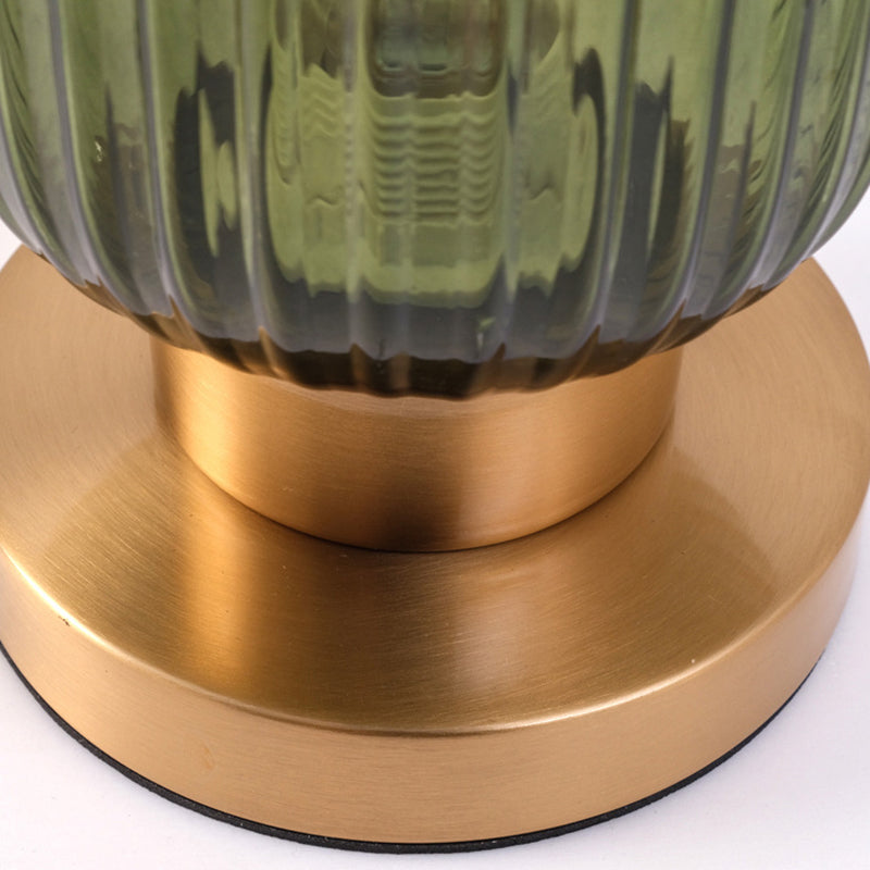 Round Cylinder Striped Iron Table Lamp