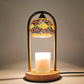 Spherical Dotted Rhombus Floral Table Lamp
