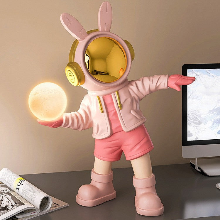 Cartoon Kids Astronaut Rabbit Table Lamp