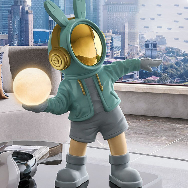 Cartoon Kids Astronaut Rabbit Table Lamp