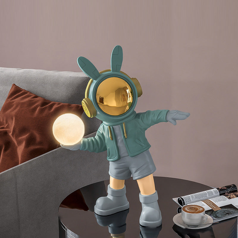 Cartoon Kids Astronaut Rabbit Table Lamp