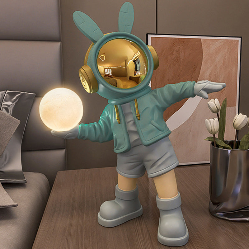 Cartoon Kids Astronaut Rabbit Table Lamp