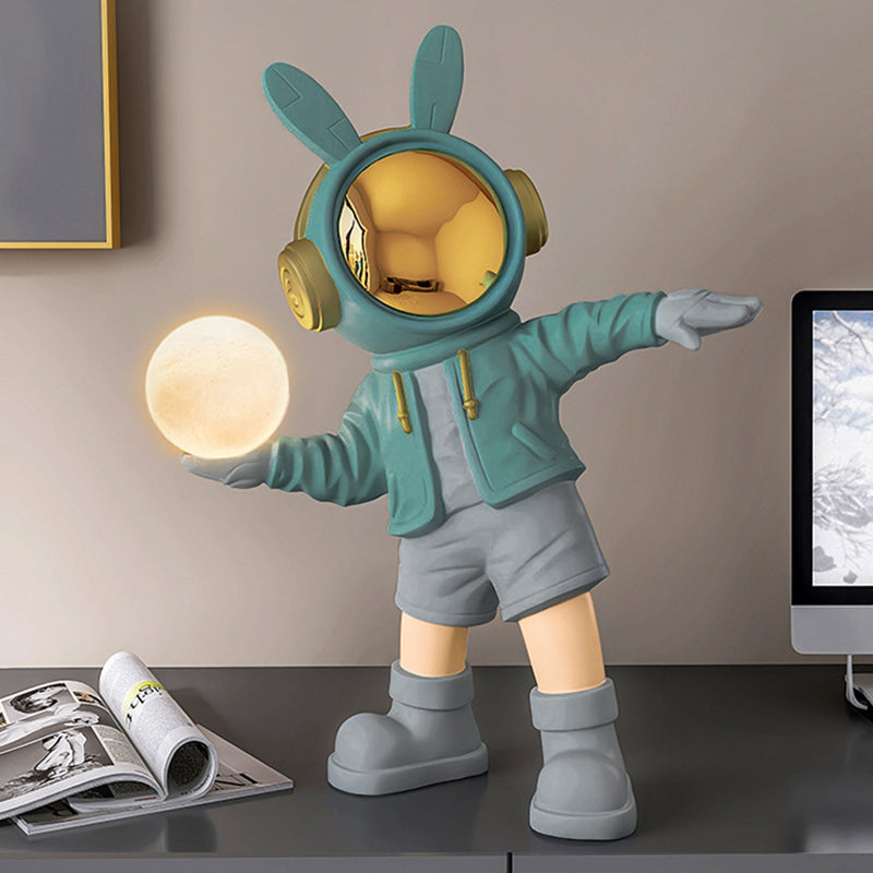 Cartoon Kids Astronaut Rabbit Table Lamp