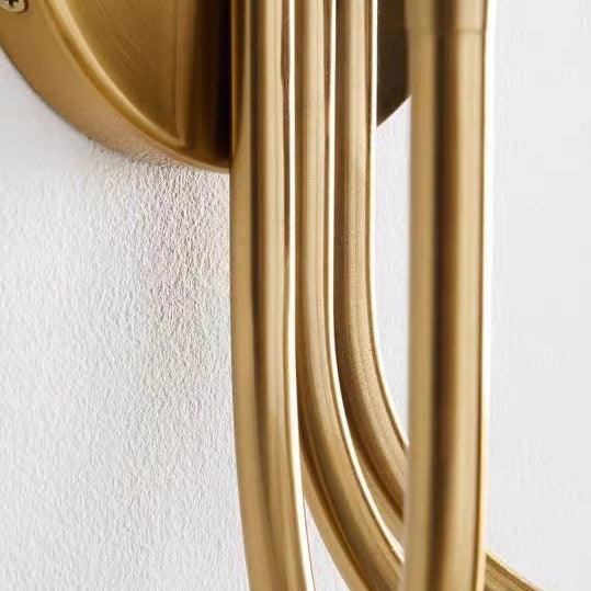Arc Branch Disc Hardware 3-Light Wall Lamp