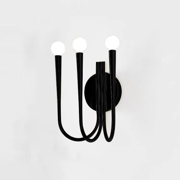 Arc Branch Disc Hardware 3-Light Wall Lamp