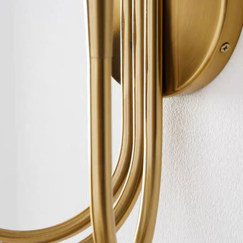 Arc Branch Disc Hardware 3-Light Wall Lamp