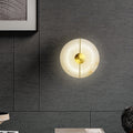 Round Oval Iron Marble Wall Lamp