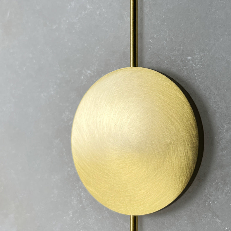 Round Oval Iron Marble Wall Lamp