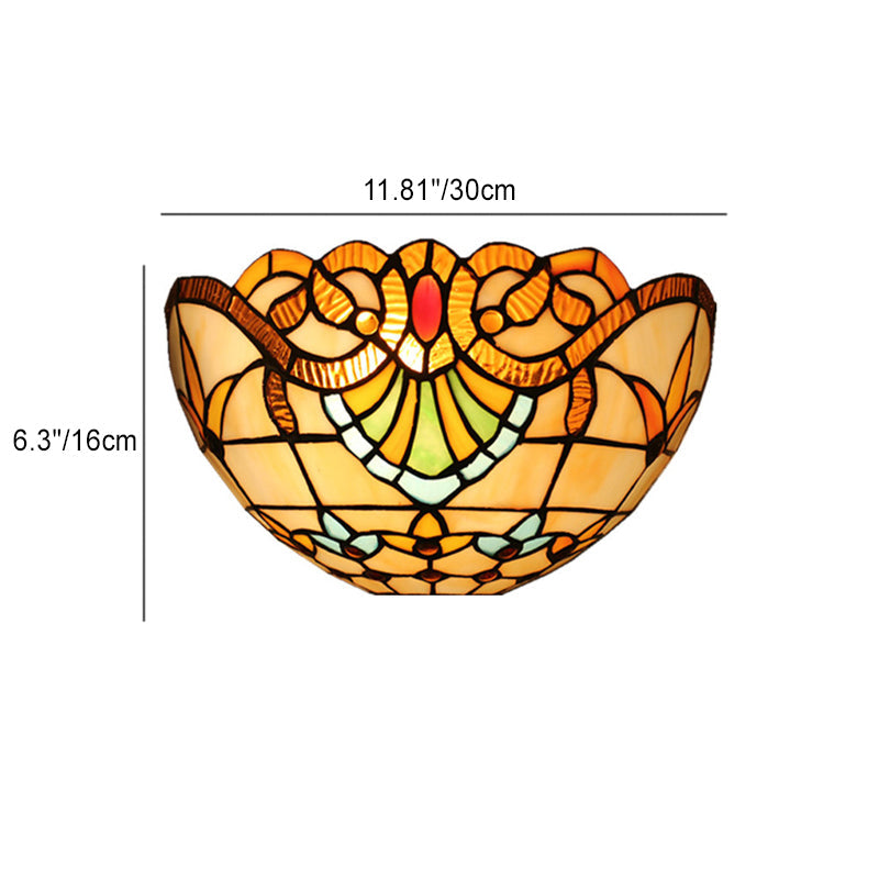 Semicircle Flower Lattice Pattern Wall Lamp
